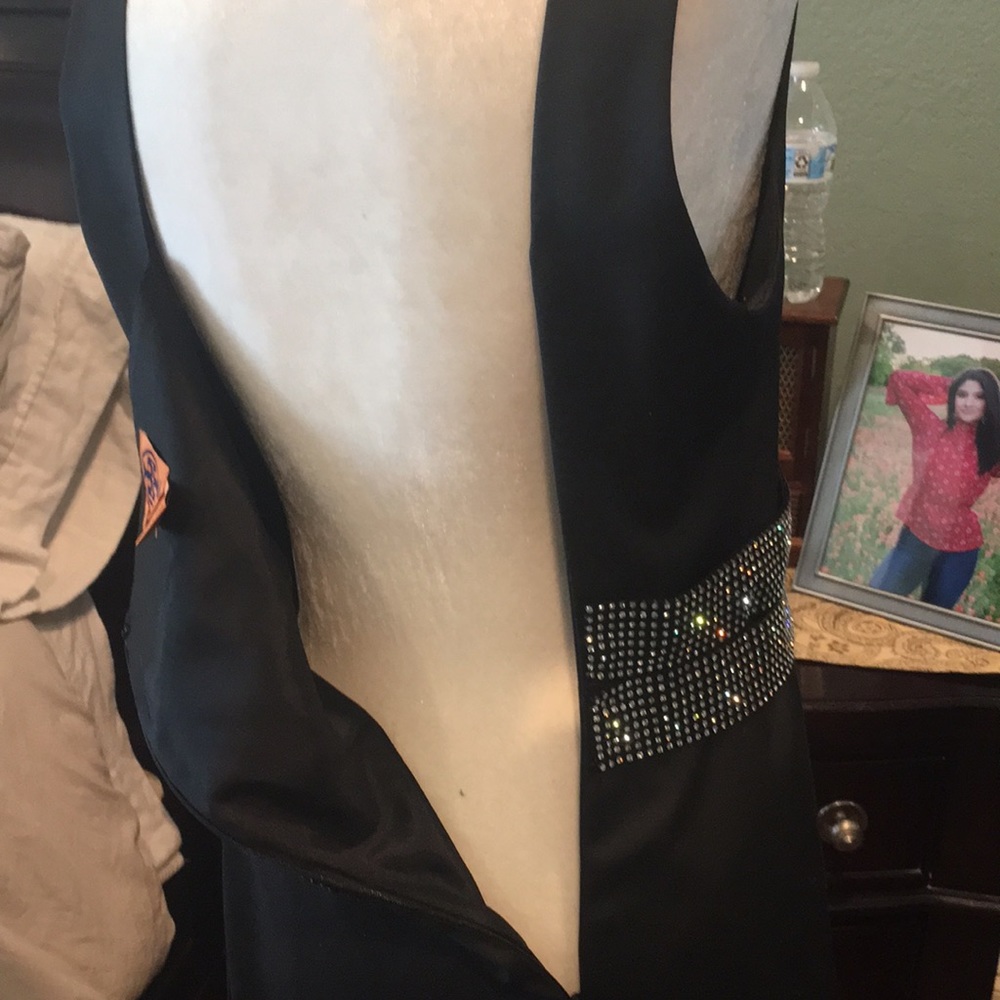 Tory Burch Black Midi Dress with Embellished Waist - Picture 10 of 16